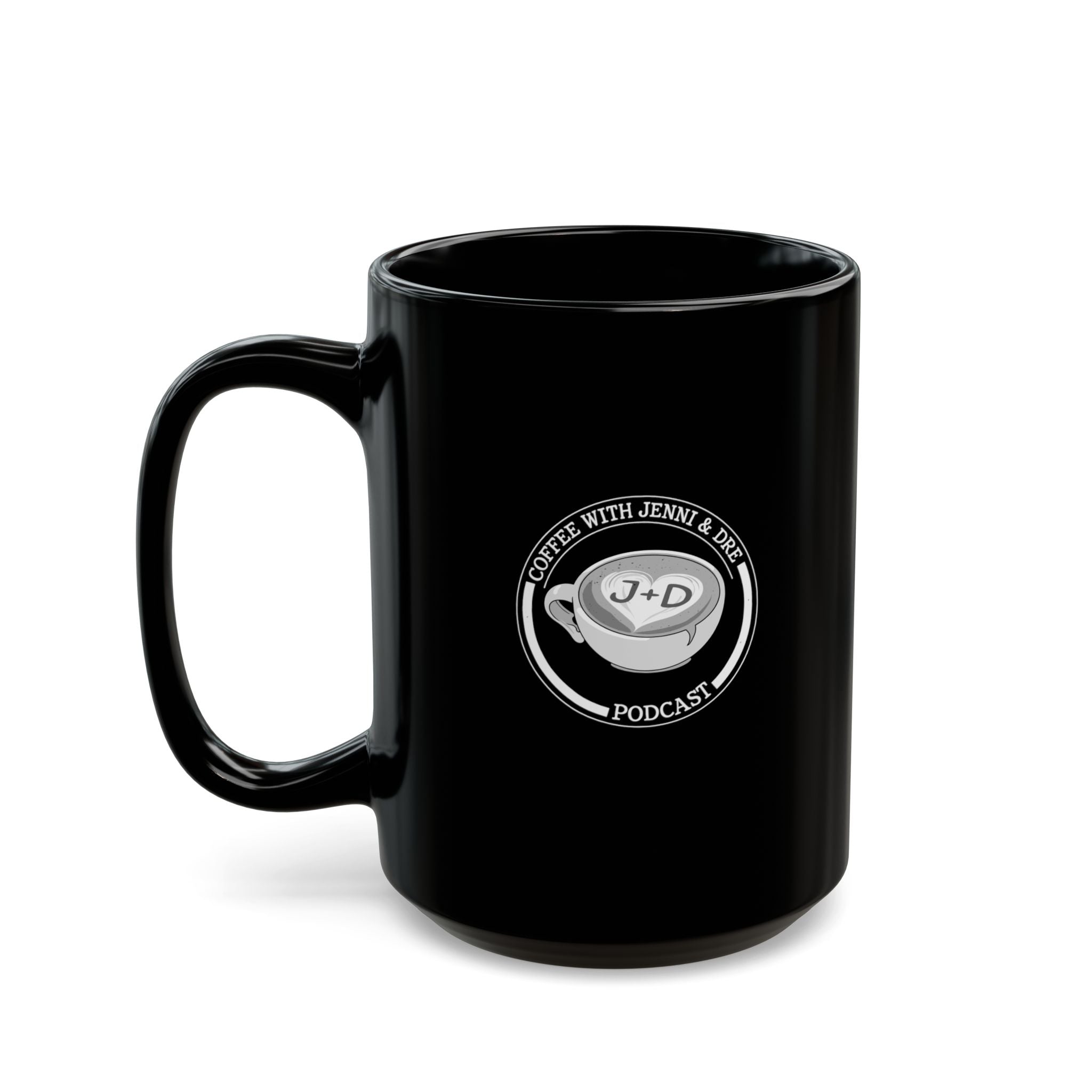 Coffee With J+D  Black Mug