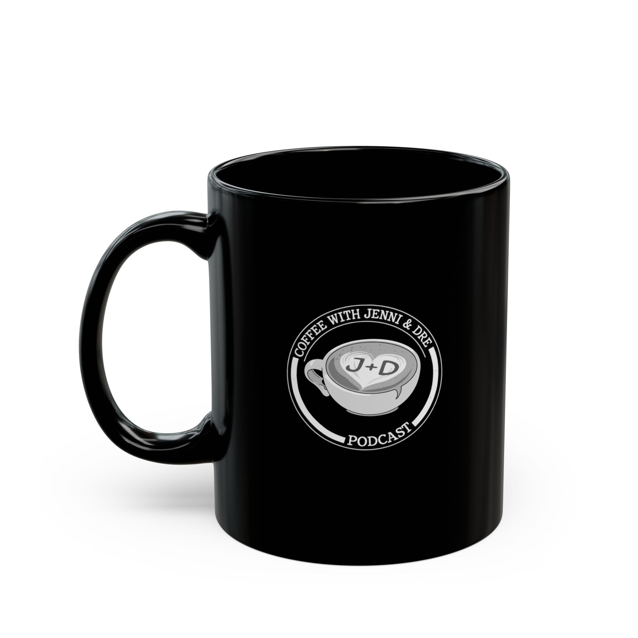 Coffee With J+D  Black Mug
