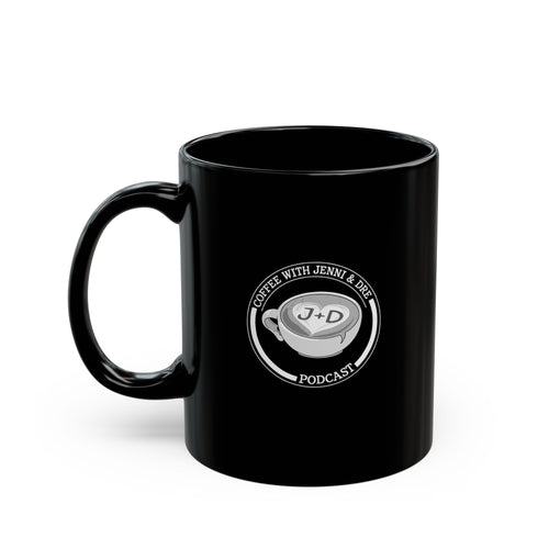 Coffee With J+D  Black Mug