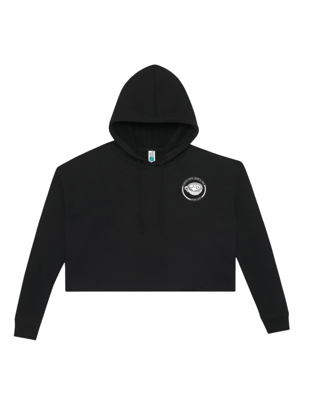 Coffee With J+D Womens Crop Hoodie