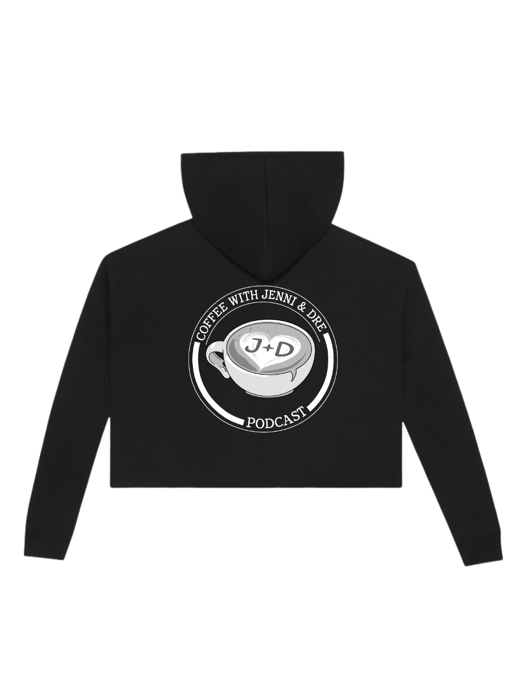 Coffee With J+D Womens Crop Hoodie