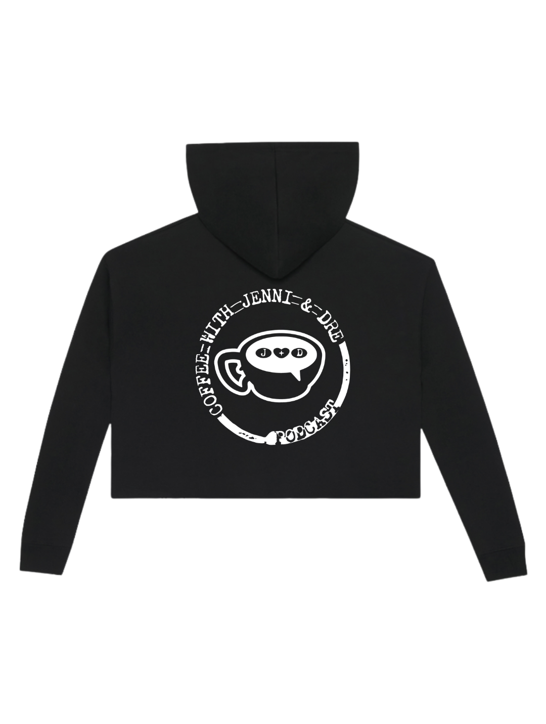 Talk, Sip, Listen Womens Crop Hoodie