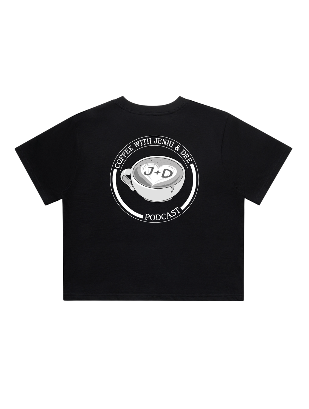 Coffee With J+D  Womens Crop T-shirt