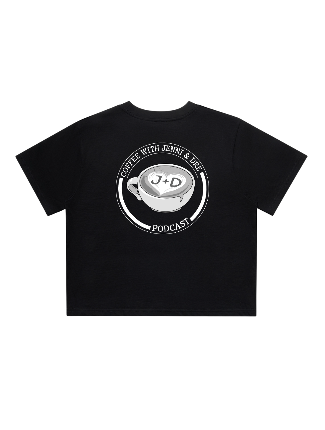 Coffee With J+D  Womens Crop T-shirt