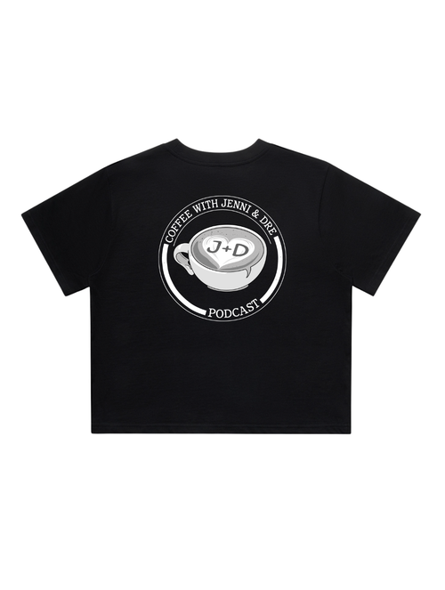 Coffee With J+D  Womens Crop T-shirt
