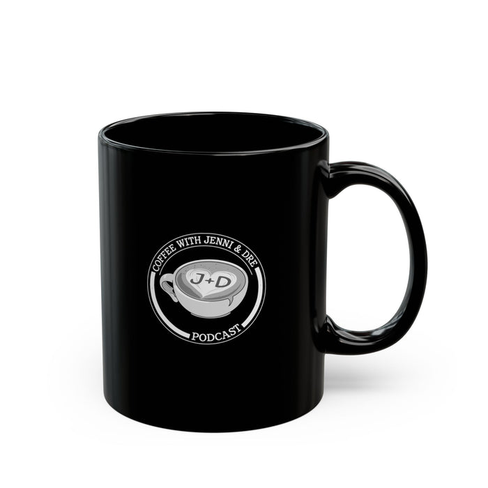 Coffee With J+D  Black Mug