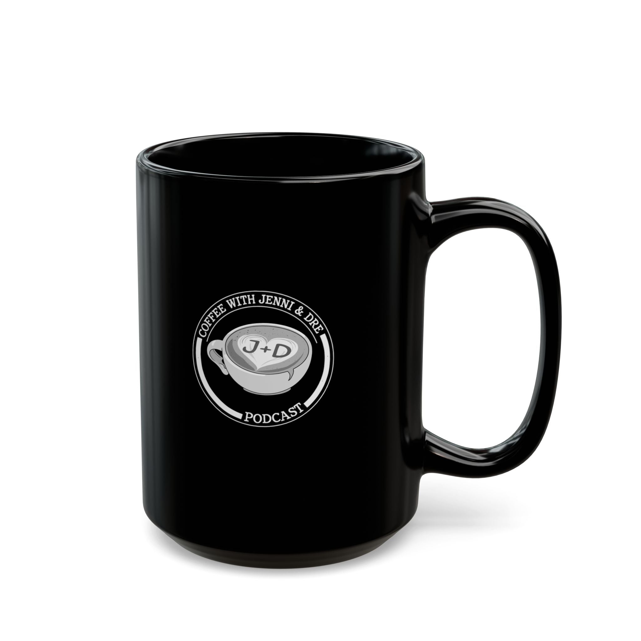 Coffee With J+D  Black Mug