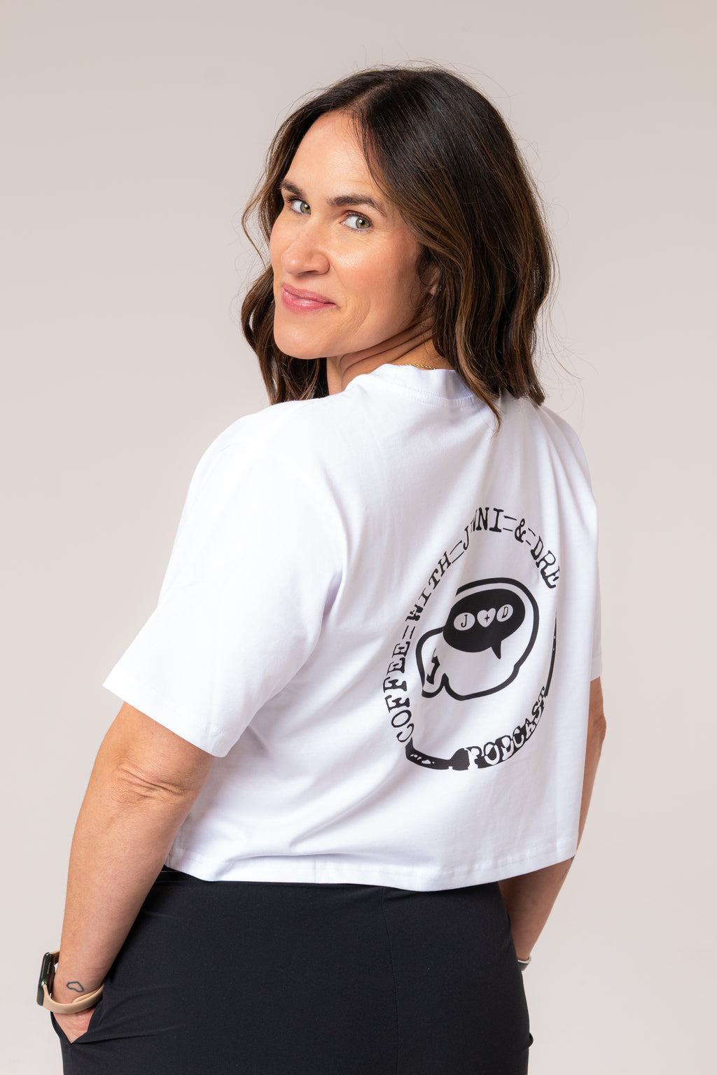 Talk, Sip, Listen  Womens Crop T-shirt